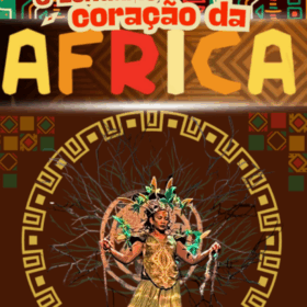 Imagem de divulgação da peça O lendário coração da África